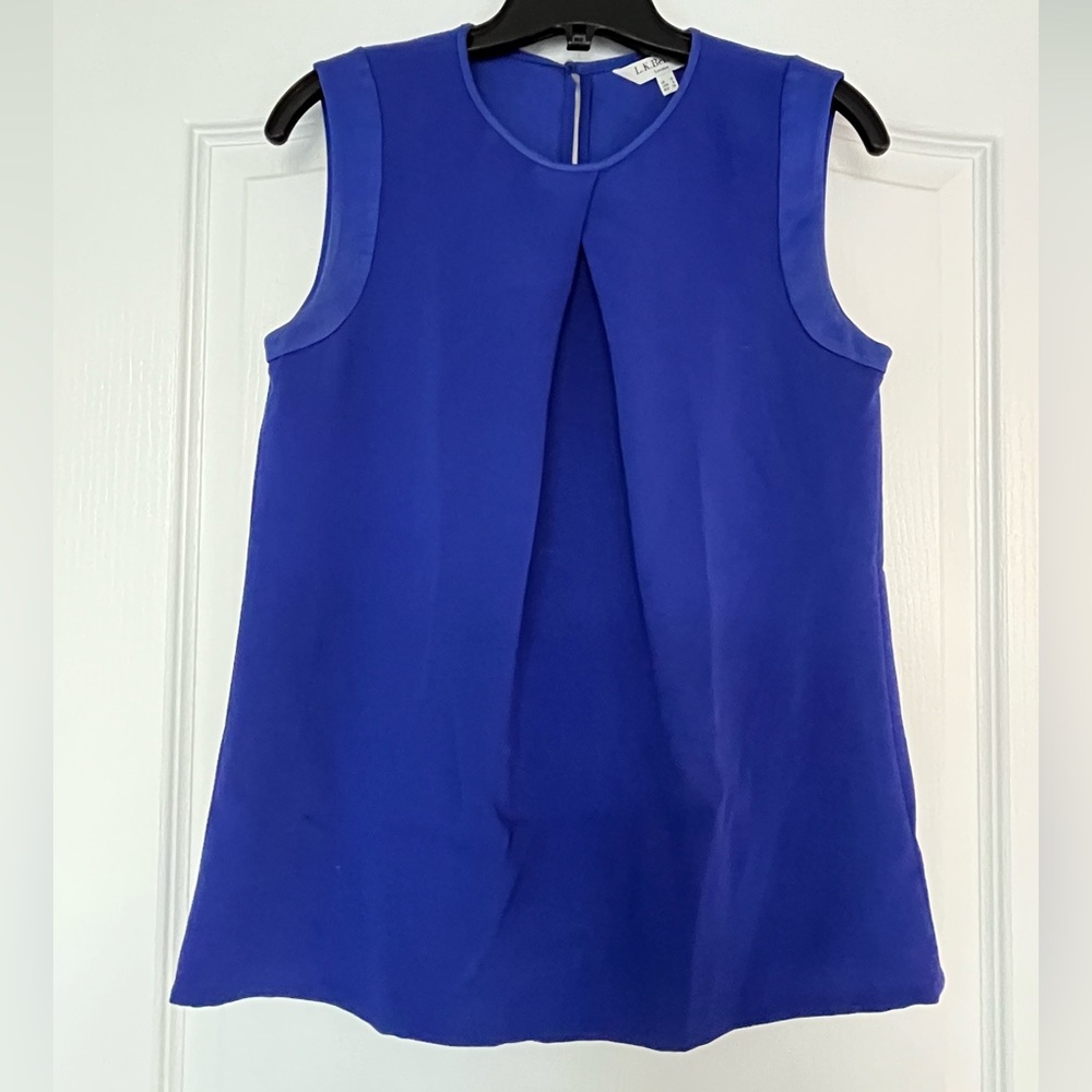 Cobalt blue L. K. Bennett London sleeveless blouse